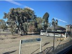 Stockton San Joaquin St Station with thruway buses in the background